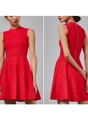Ted Baker London - Kamylia Scalloped Knit Skater Dress